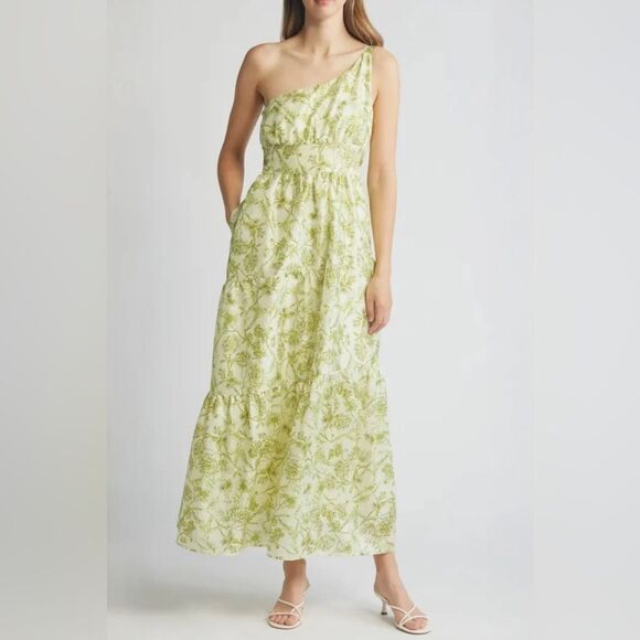 Hutch Braylan Floral One-Shoulder Maxi Dress Size XS NWT Garden Wedding Summer - Picture 1 of 8